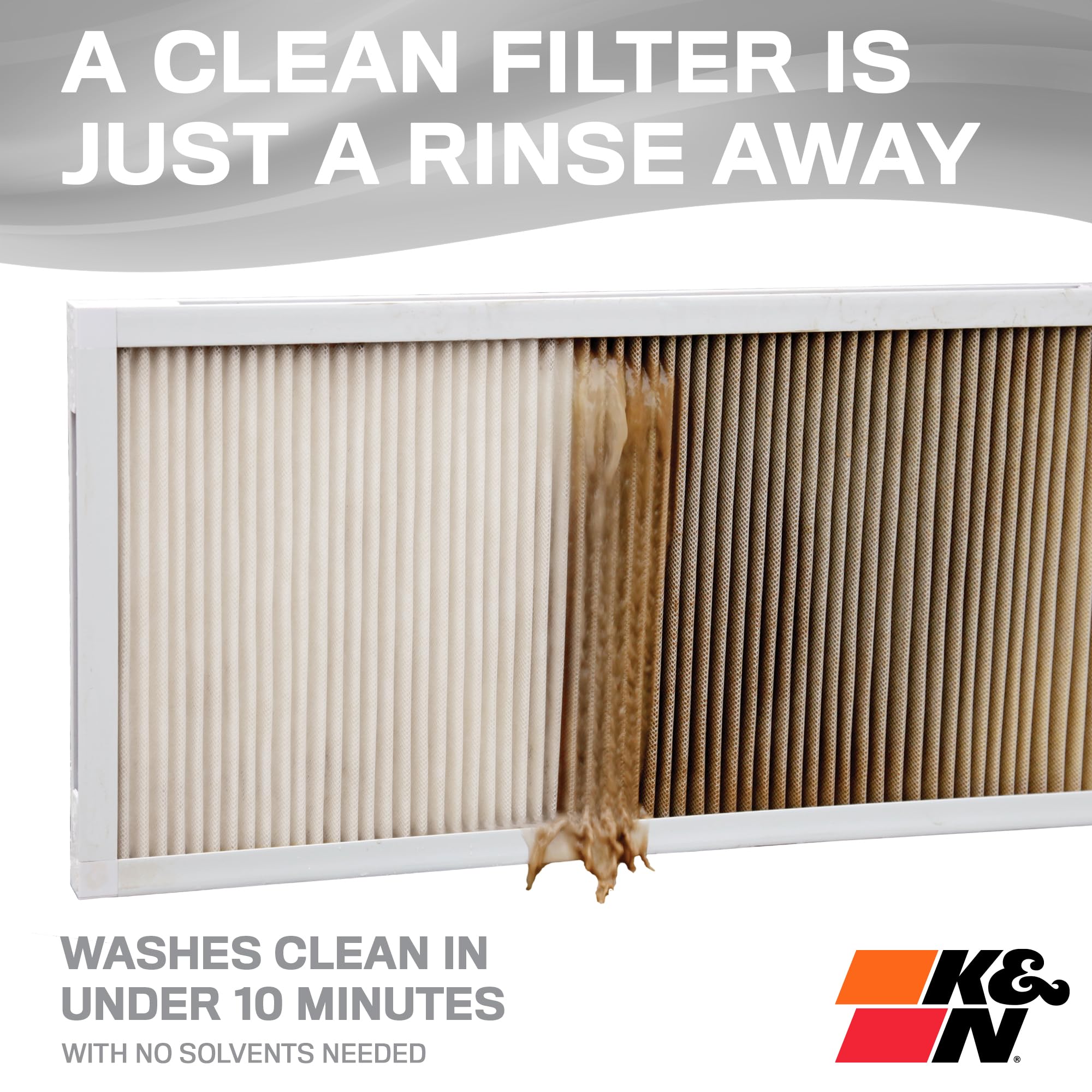 K&N 24X24X1 HVAC Furnace Air Filter, Lasts a Lifetime, Washable, Merv 8, the Last HVAC Filter You Will Ever Buy, Breathe Safely at Home or in the Office, HVC-8-12424 - Image 3