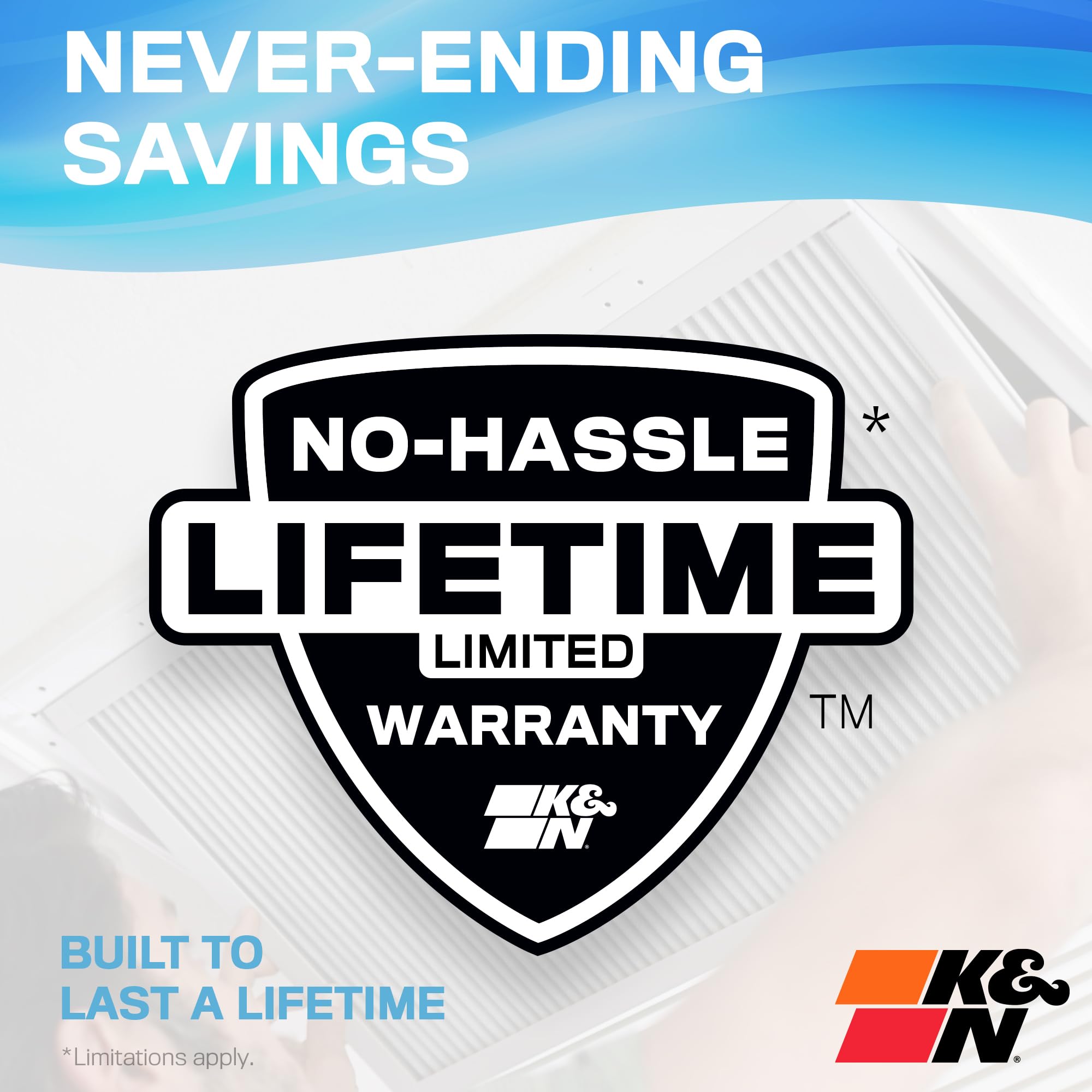K&N 14x30x1 HVAC Furnace Air Filter, Lasts a Lifetime, Washable, Merv 11, the Last HVAC Filter You Will Ever Buy, Breathe Safely at Home or in the Office, HVC-11430 - Image 7