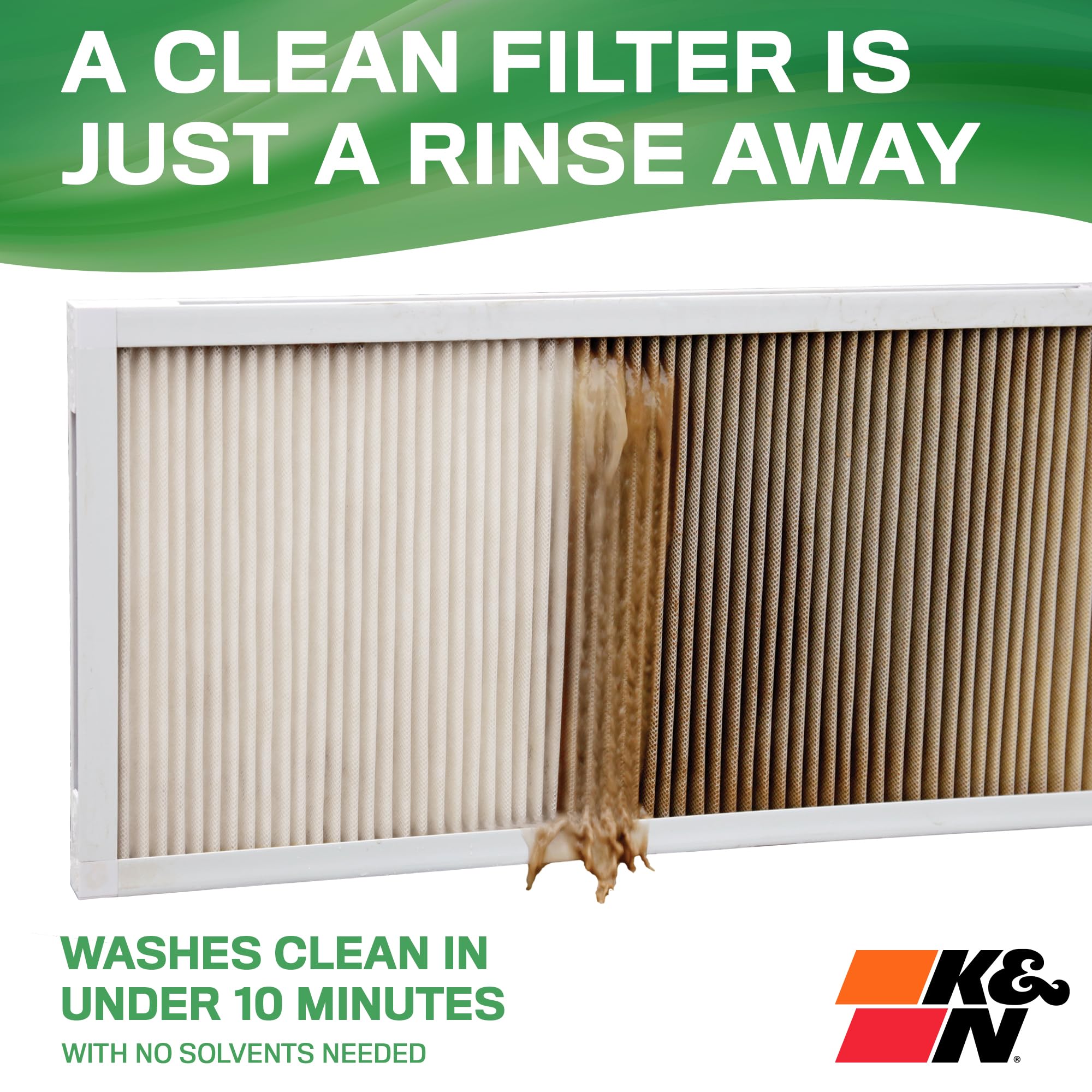 K&N 24X24X1 HVAC Furnace Air Filter, Lasts a Lifetime, Washable, Merv 13, the Last HVAC Filter You Will Ever Buy, Breathe Safely at Home or in the Office, HVC-13-12424 - Image 3