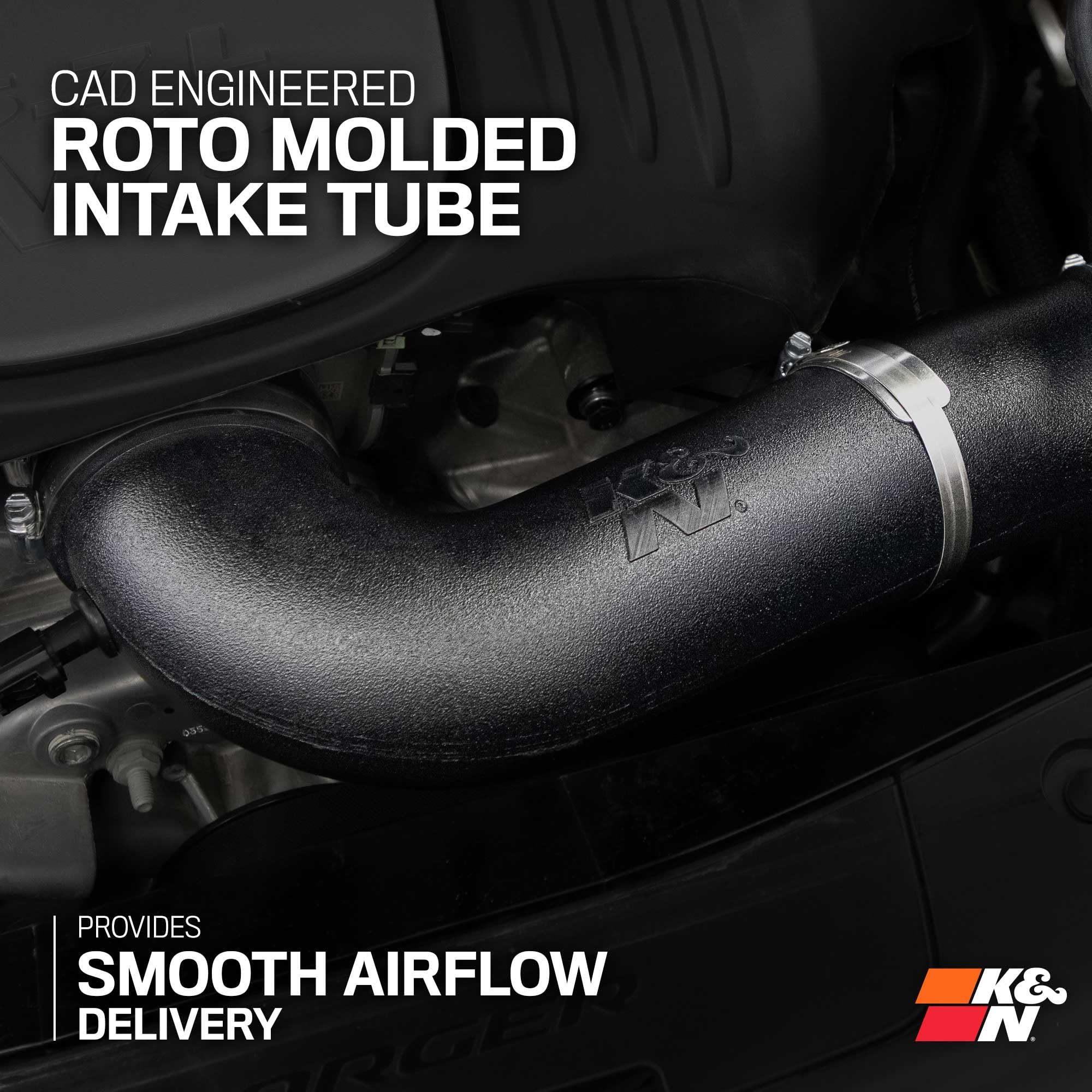 K&N Cold Air Intake System: High-Flow Air Filter, Increase Performance & Acceleration: Compatible with 2005-2019 Crysler/Dodge: 300C, Challenger, Charger, Magnum, 57-1542 - Image 5