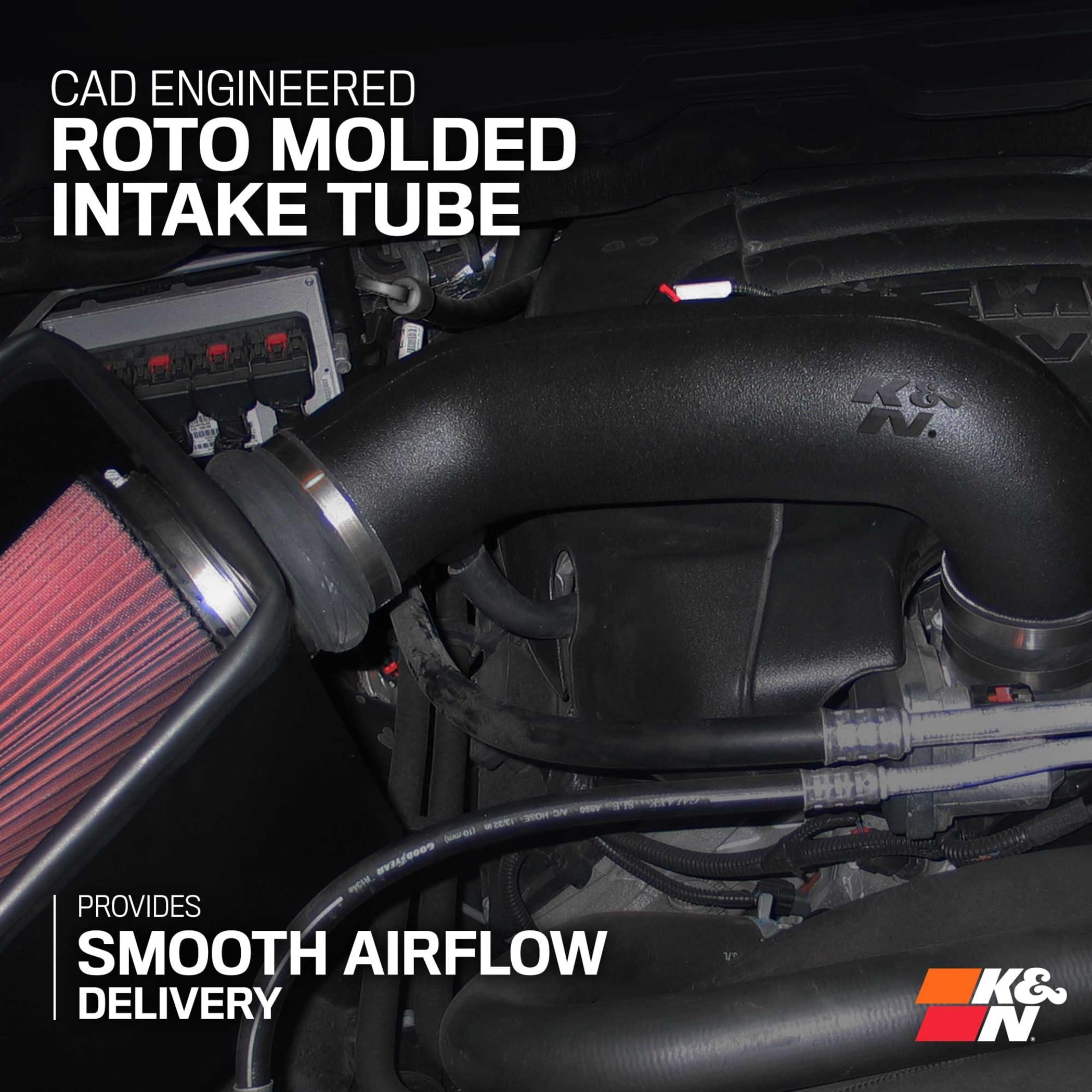 K&N Cold Air Intake System: High-Flow Air Filter, Increase Performance & Towing: Compatible with 2009-2023 RAM/DODGE 1500 Classic, 1500, 2500, 3500, 63-1561 - Image 5