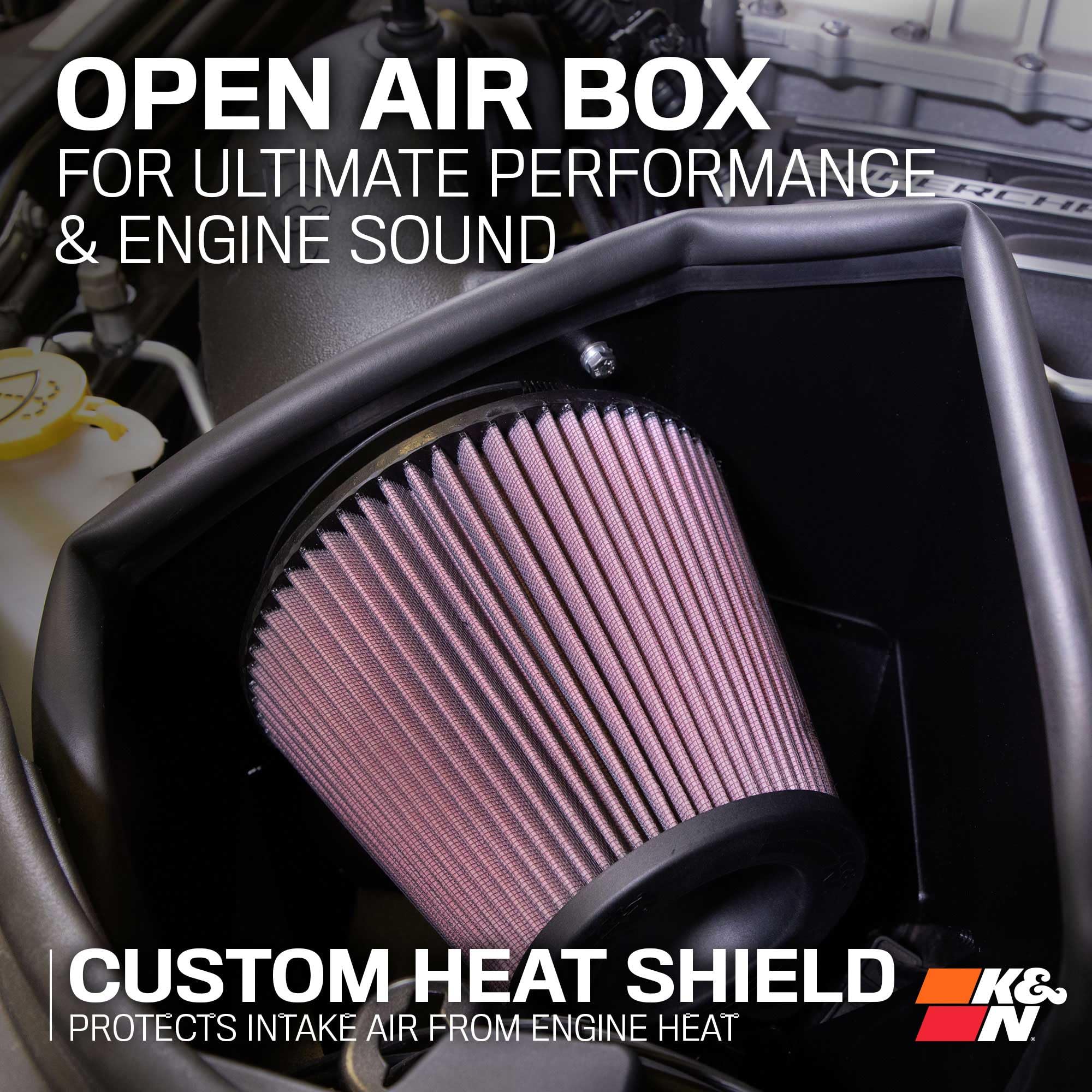 K&N Cold Air Intake System: High-Flow Air Filter, Increase Performance & Towing: Compatible with 2011-2025 Dodge/Jeep Durango, Grand Cherokee, 63-1563 - Image 6