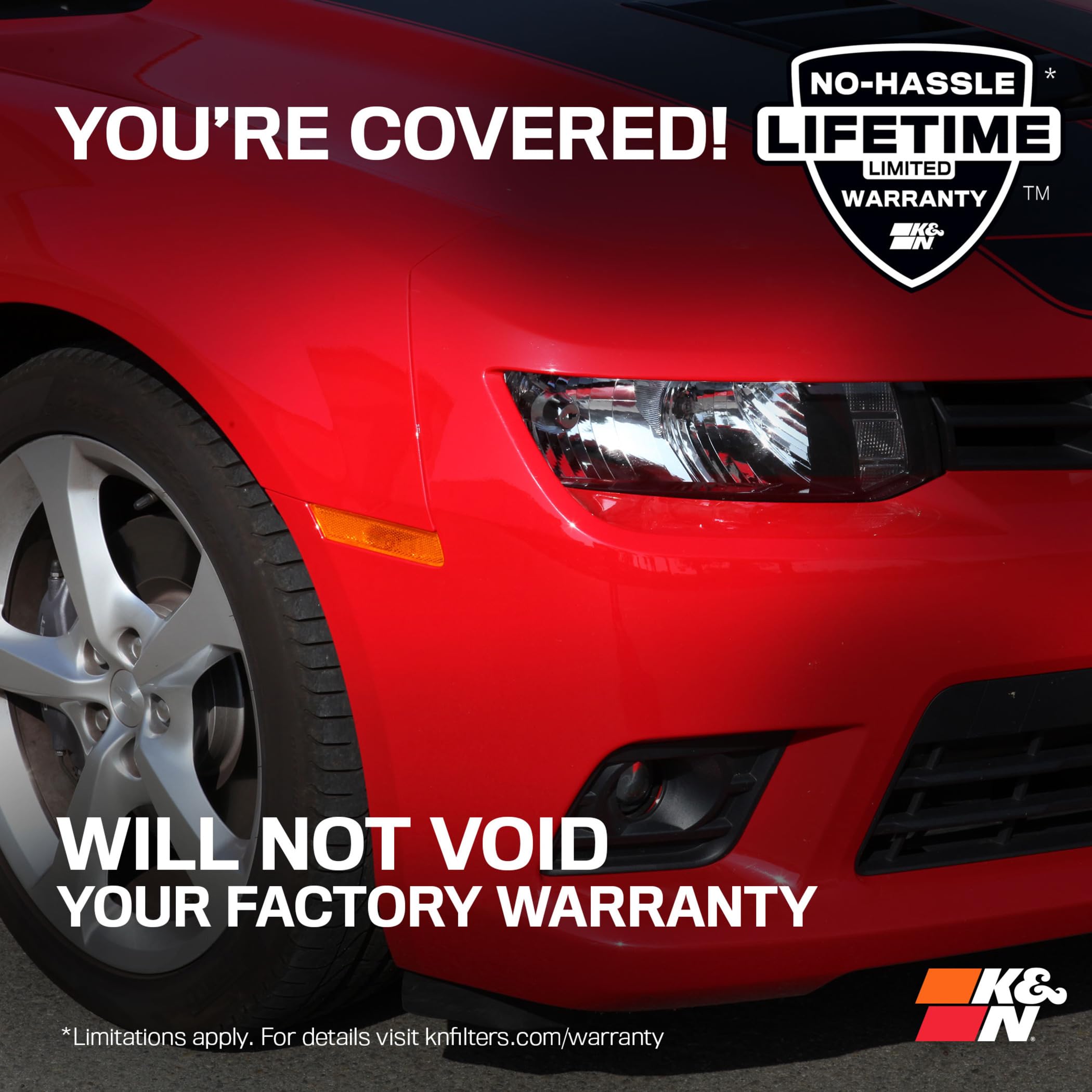 K&N Cold Air Intake System: High-Flow Air Filter, Increase Performance & Acceleration: Compatible with 2012-2015 Chervolet: Camaro, 69-4523TP - Image 10