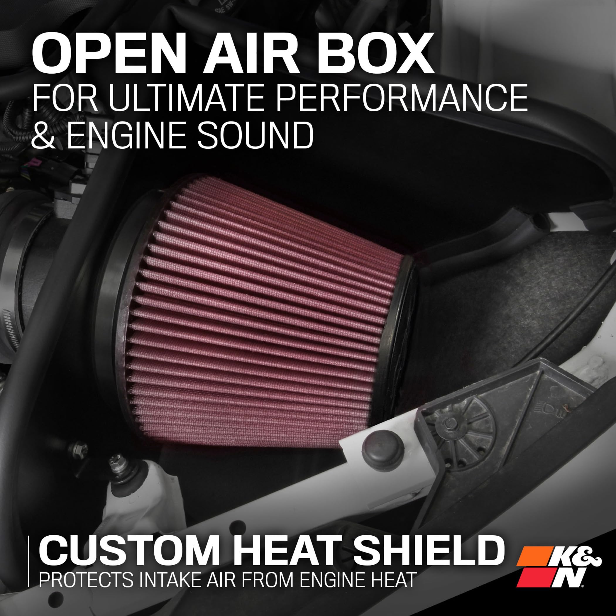 K&N Cold Air Intake System: High-Flow Air Filter, Increase Performance & Acceleration: Compatible with 2012-2015 Chervolet: Camaro, 69-4523TP - Image 7