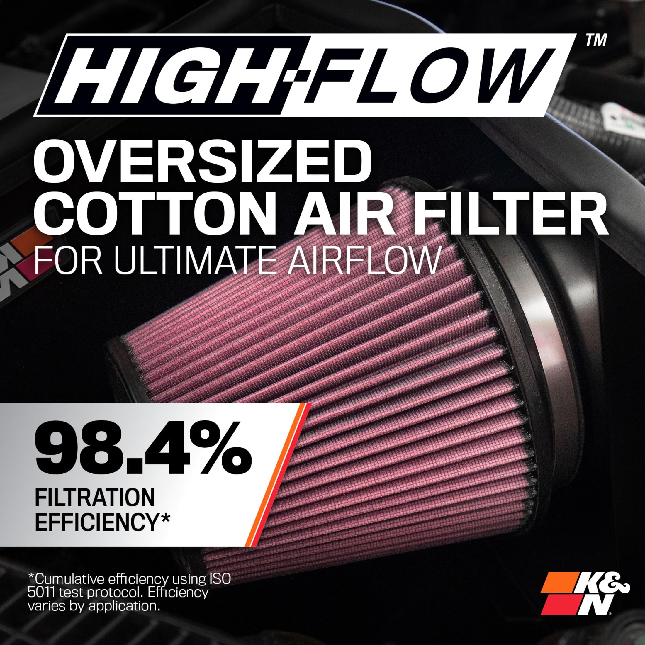 K&N Cold Air Intake System: High-Flow Air Filter, Increase Performance & Towing: Compatible with 2012-2018 JEEP: Wrangler, Wrangler JK, 77-1566KP - Image 5