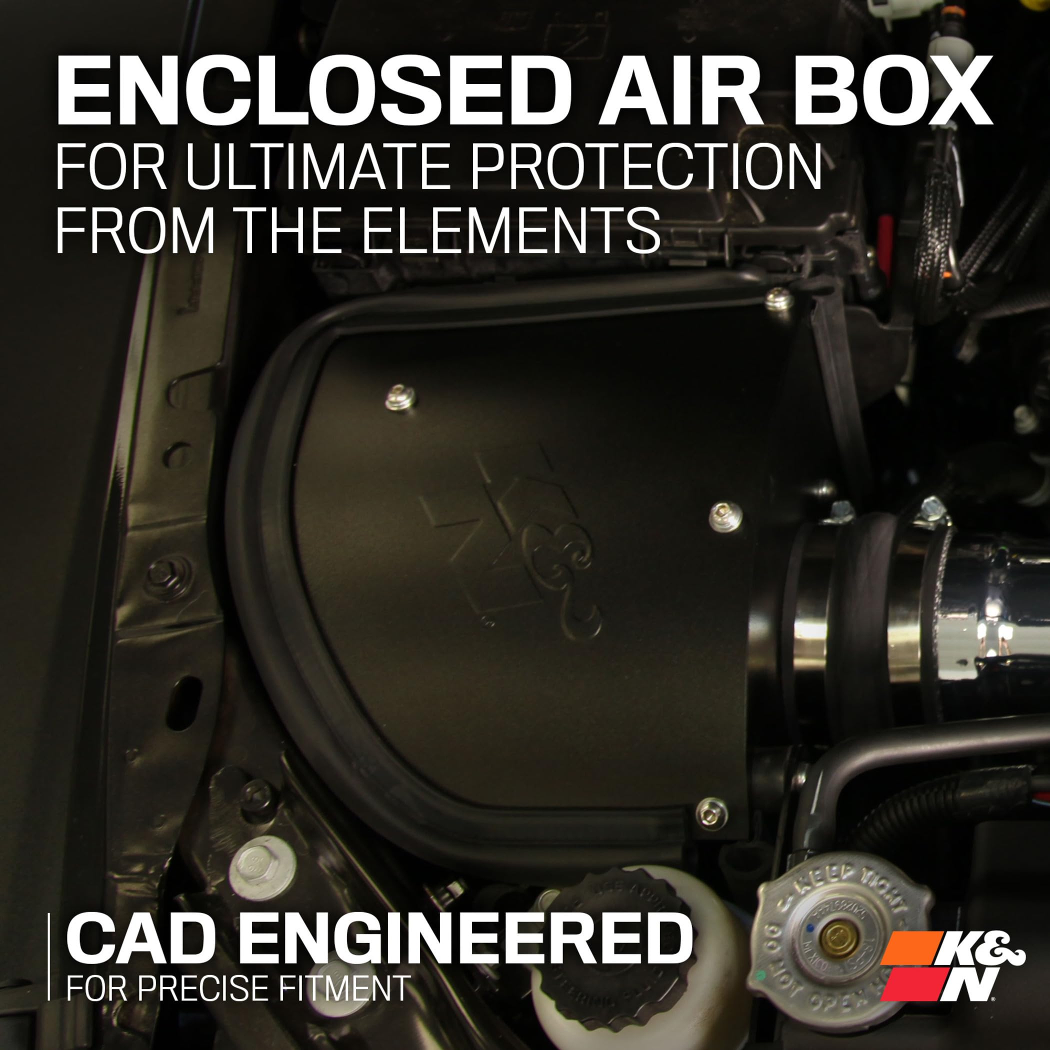 K&N Cold Air Intake System: High-Flow Air Filter, Increase Performance & Towing: Compatible with 2012-2018 JEEP: Wrangler, Wrangler JK, 77-1566KP - Image 7