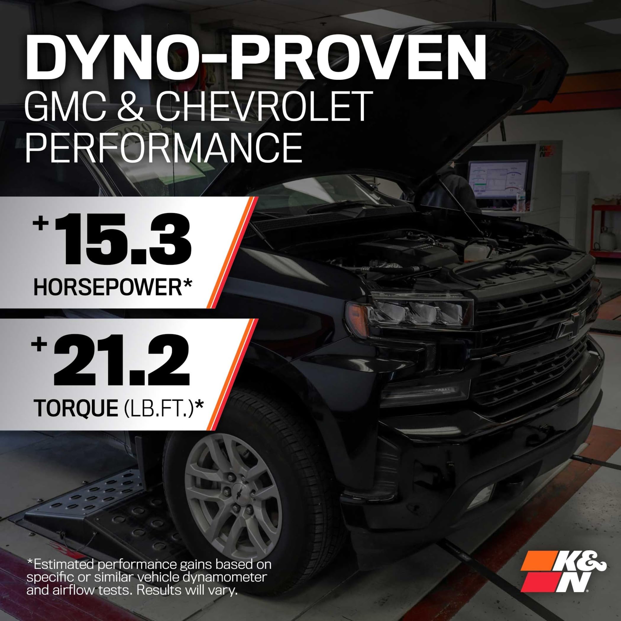 K&N Cold Air Intake System: High-Flow Air Filter, Increase Performance & Towing: Compatible with 2014-2020 Chevy/GMC/Cadillac Silverado 1500, Suburban, Tahoe, Sierra 1500, Yukon, Escalade, 63-3082 - Image 3