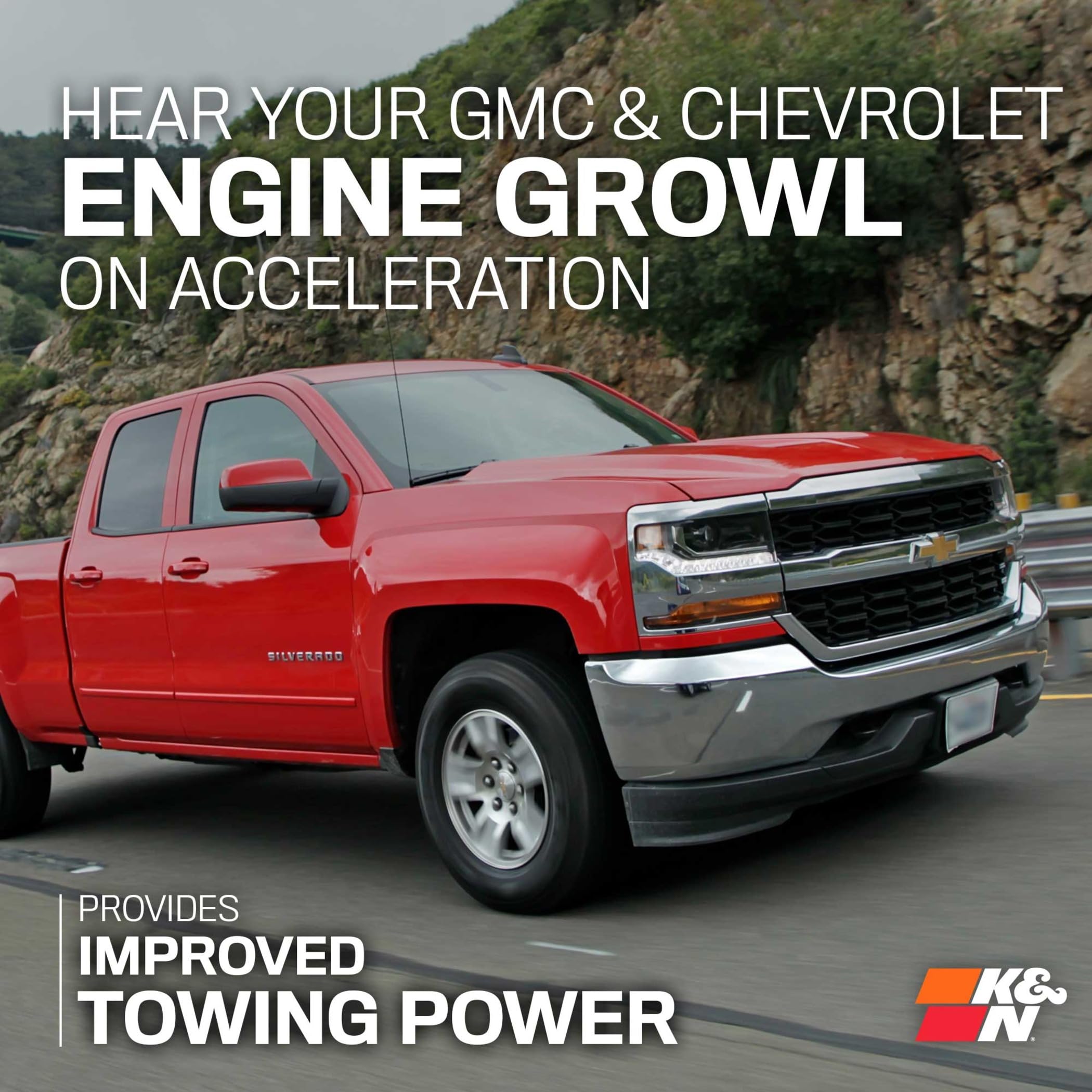 K&N Cold Air Intake System: High-Flow Air Filter, Increase Performance & Towing: Compatible with 2014-2020 Chevy/GMC/Cadillac Silverado 1500, Suburban, Tahoe, Sierra 1500, Yukon, Escalade, 63-3082 - Image 7