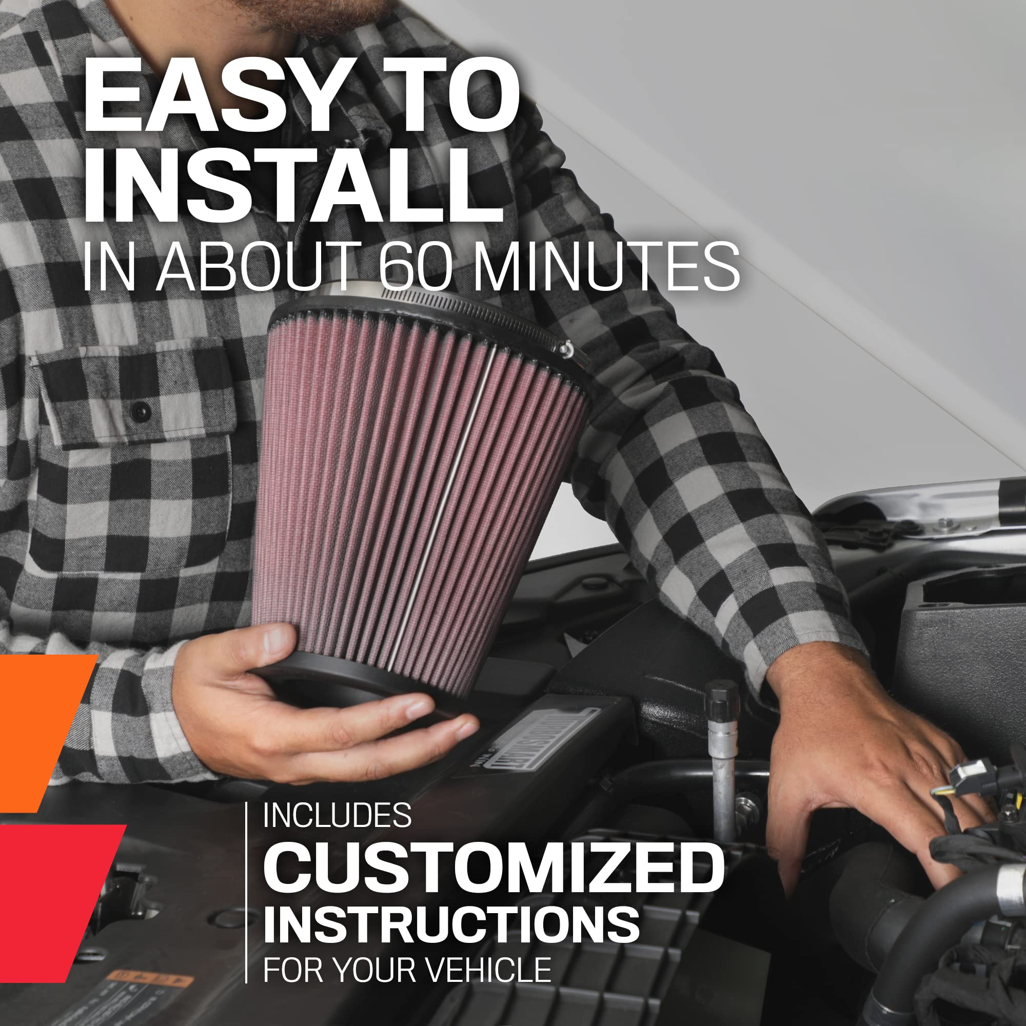 K&N Cold Air Intake System: High-Flow Air Filter, Increase Performance & Towing: Compatible with 1999-2004 Jeep: Grand Cherokee, 57-1513-1 - Image 12