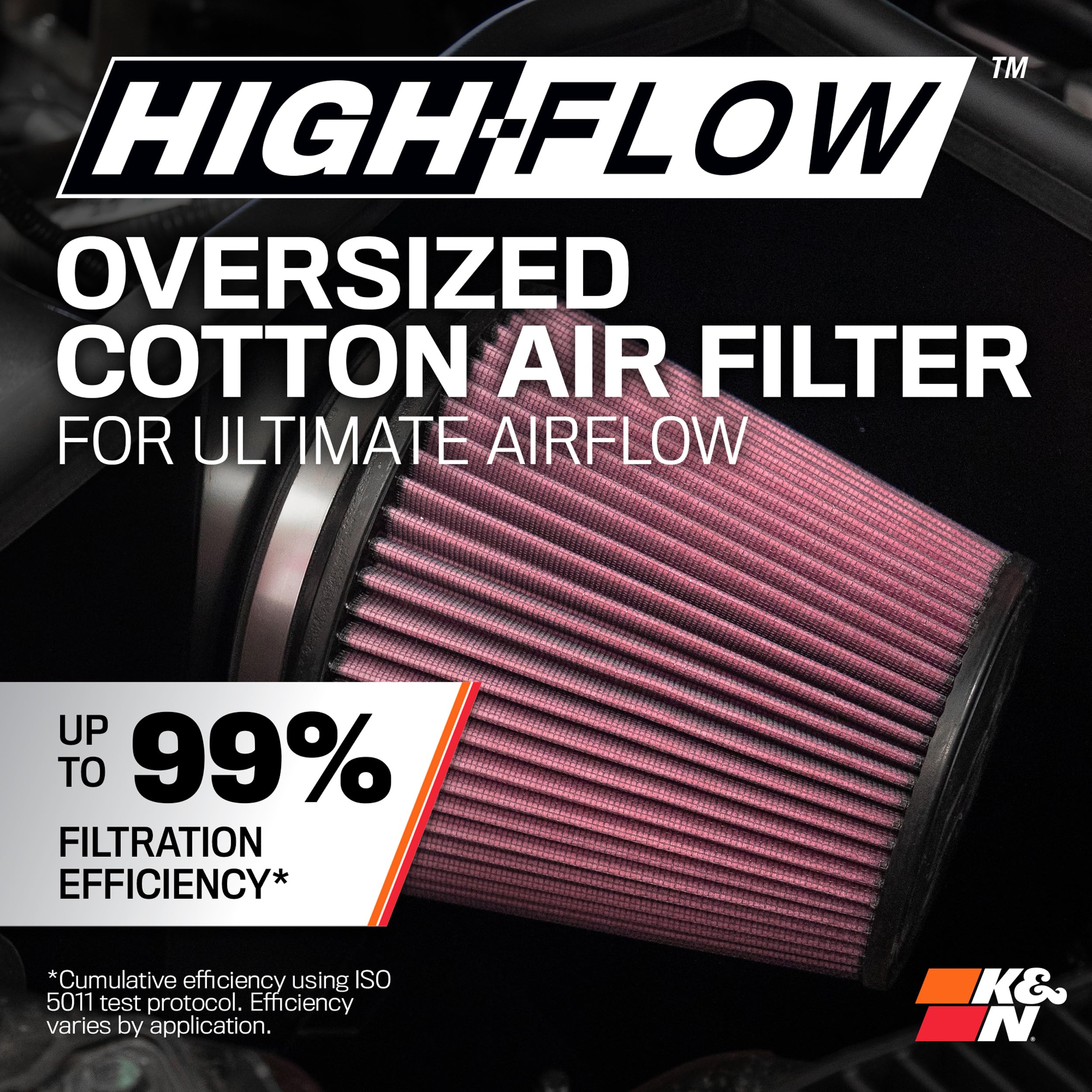K&N Cold Air Intake System: High-Flow Air Filter, Increase Performance & Towing: Compatible with 1999-2004 Jeep: Grand Cherokee, 57-1513-1 - Image 4