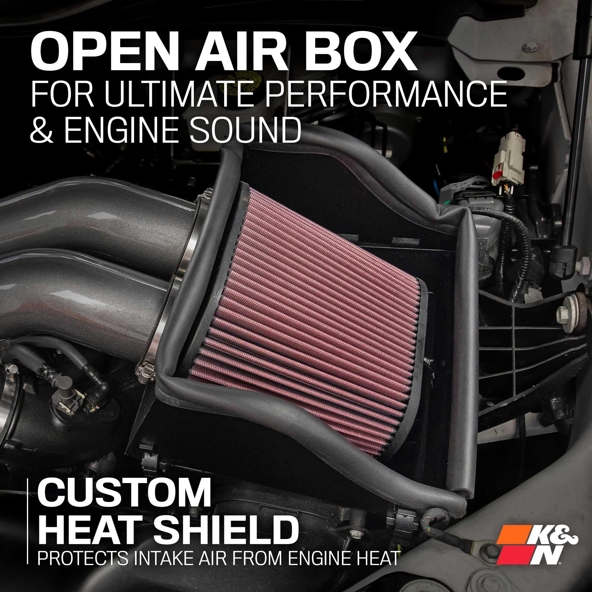 K&N Cold Air Intake System: High-Flow Air Filter, Increase Performance & Towing: Compatible with 2015-2025 FORD Expedition, F150, F150 Raptor, 77-2617KC - Image 7