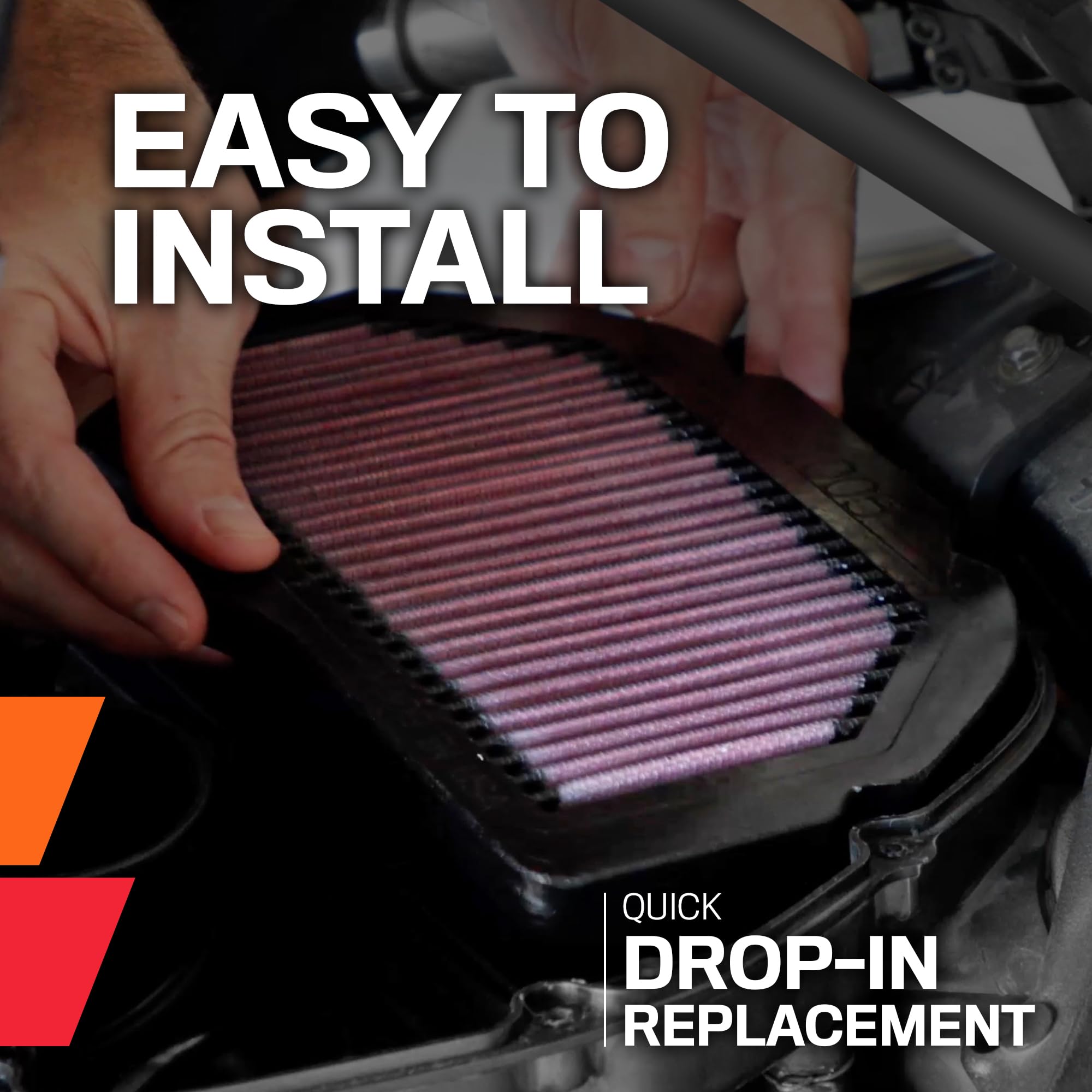 K&N Engine Air Filter: High Performance, Premium, Powersport Air Filter: Fits Select KAWASAKI Vehicle Models (See Product Description for Complete Fitment Information) KA-4018 - Image 5