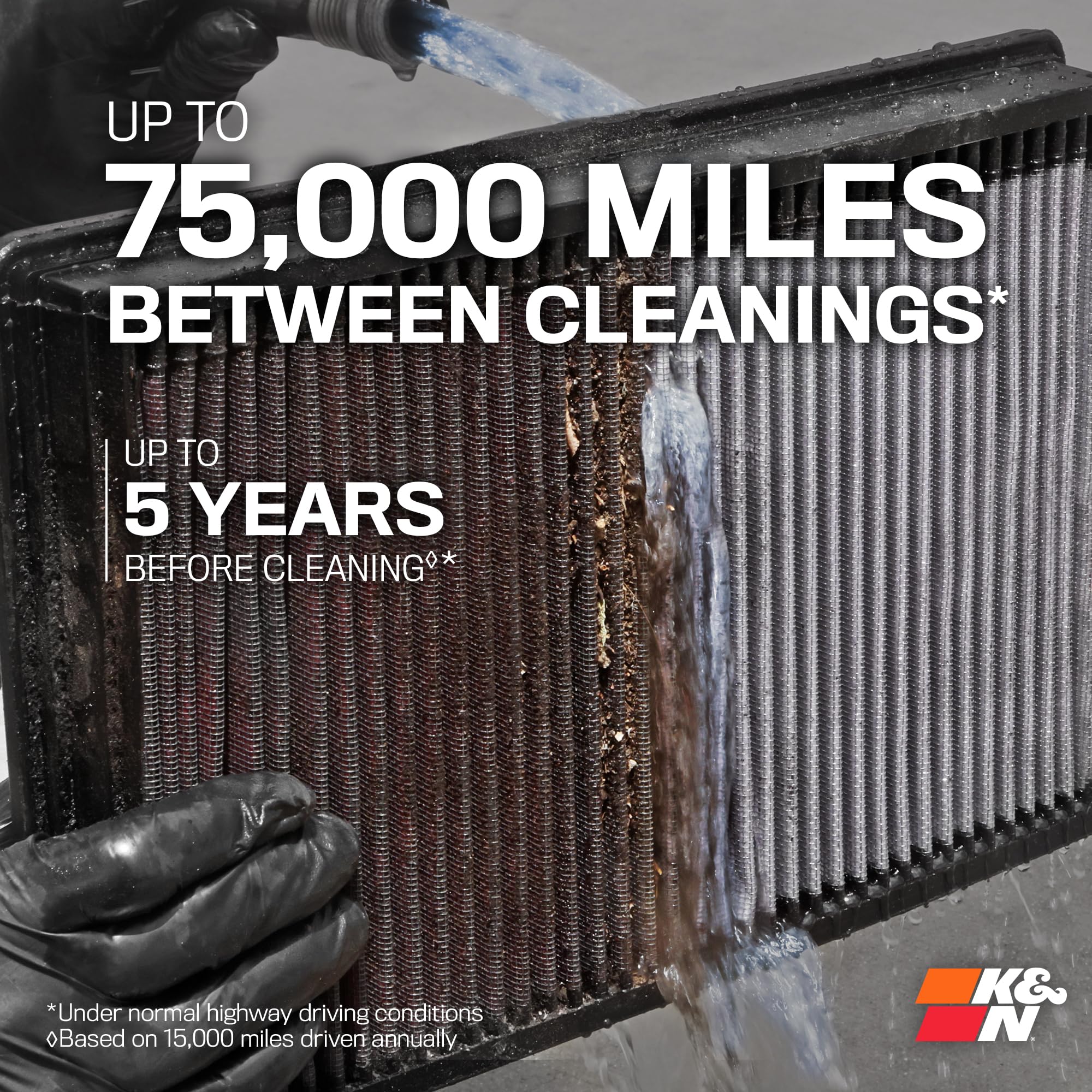 K&N High-Flow Original Lifetime Engine Air Filter: Increase Power: Premium, Washable: Compatible with 2012-2020 Infiniti/Mercedes Benz: (See Product Description for Select Models), 33-2995 - Image 6