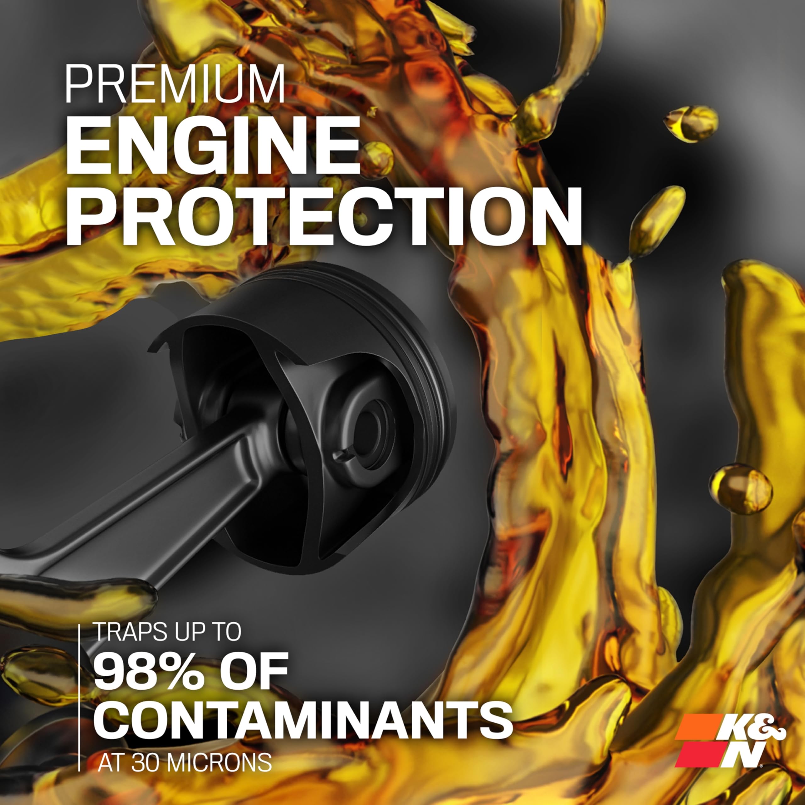 K&N Motorcycle Oil Filter: High Performance, Premium, Designed to be used with Synthetic or Conventional Oils, Wrench Off Nut: Fits Select Honda, Kawasaki, Triumph, Yamaha Motorcycles, KN-204-1 - Image 3