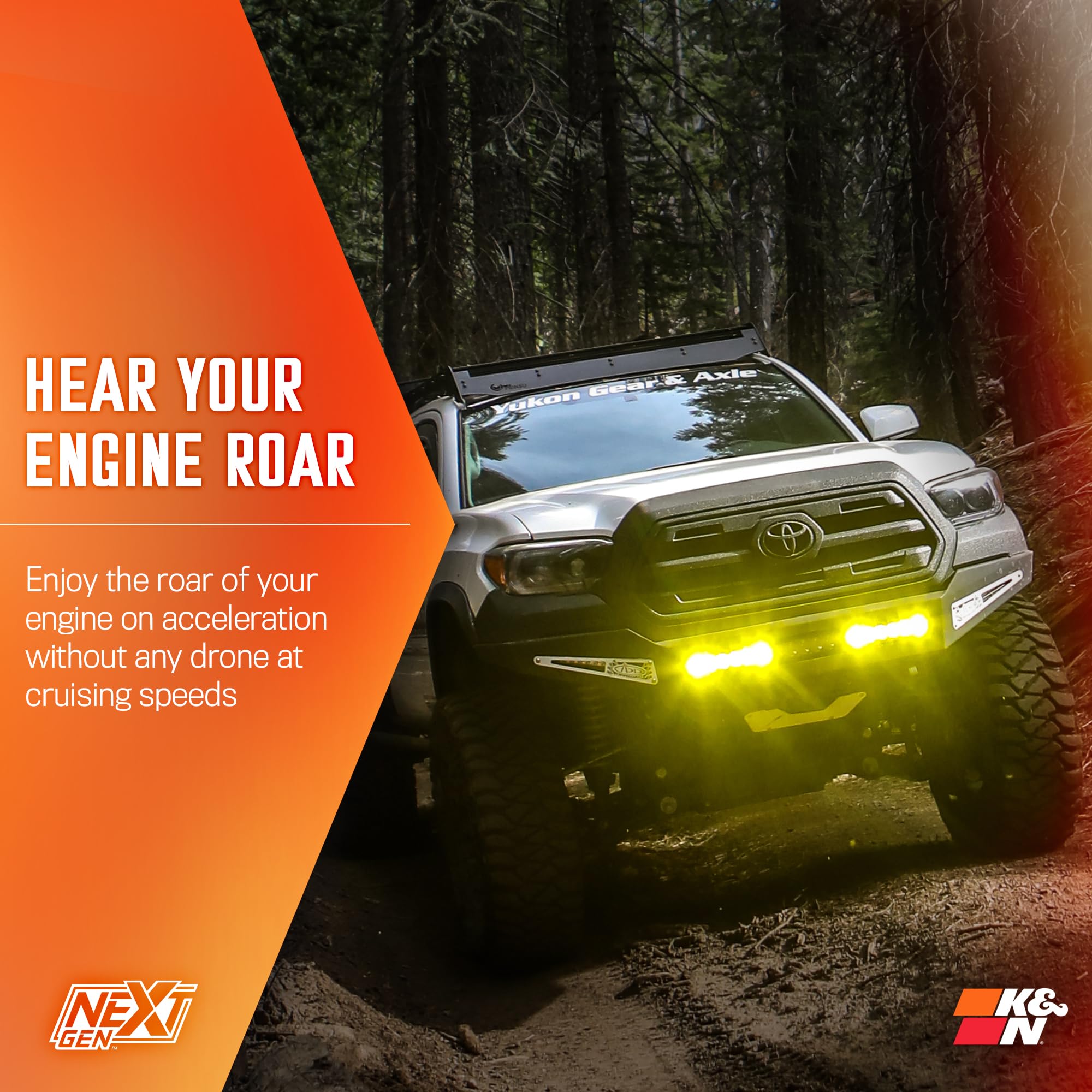 K&N NextGen Cold Air Intake System: High-Flow Cotton Filter: Compatible with 2016-2023 TOYOTA: Tacoma 2016-2023, 50-9039 - Image 9